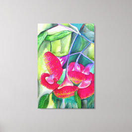 Impressão Em Tela Arte a aquarela australiana com flores vermelhas