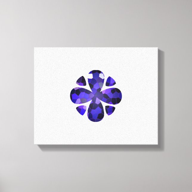 Impressão Em Tela Arte a cores, azul (Frente)