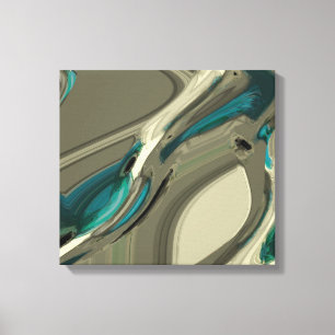 Impressão Em Tela Arte abstracta cinzenta e azul