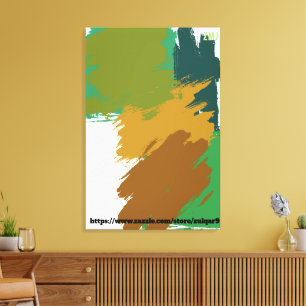 Impressão Em Tela Arte abstrata de campo rural por ZMJ