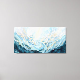 Impressão Em Tela Arte Abstrata de Conservação Oceânica Restauração