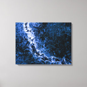 Impressão Em Tela Arte abstrata de gelo azul escuro