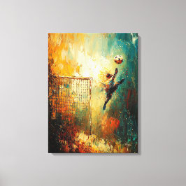 Impressão Em Tela Arte Abstrata de Goleiro de Futebol