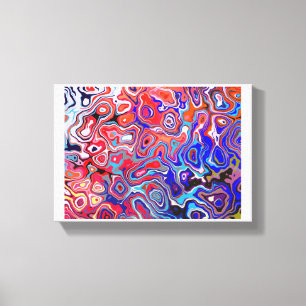 Impressão Em Tela arte abstrata em estilo de derramamento de acrílic