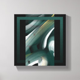 Impressão Em Tela Arte abstrata em tela 8x8" Tendência Preto Branco