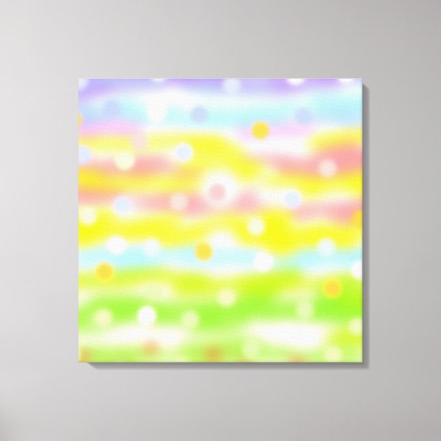 Impressão Em Tela Arte Abstrata em Tons Multicor (Frente)