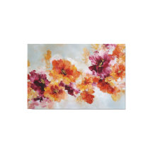 Arte Abstrata Floral Texturizada Vibrante para Par