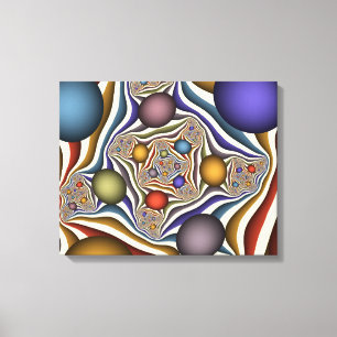 Impressão Em Tela Arte abstrata fractal colorida e moderna voando al
