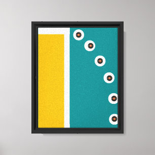 Impressão Em Tela Arte Abstrata Modernista de Meados do Século com D