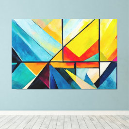 Impressão Em Tela Arte abstrata multicolorida pintada