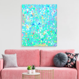 Impressão Em Tela Arte Abstrata: Pequenas Criaturas Marinhas