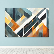Arte abstrata pintada tom terroso