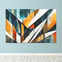 Arte abstrata pintada tom terroso