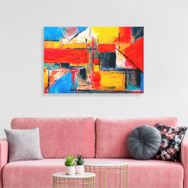 Impressão Em Tela Arte Abstrata Pulso Urbano