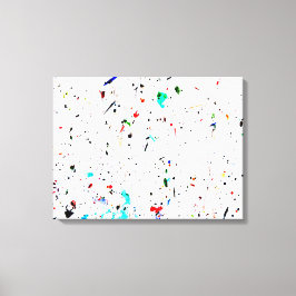 Impressão Em Tela Arte Abstrata Salpicos e Pontos de Tinta