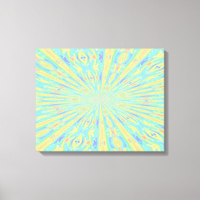 Impressão Em Tela Arte Abstrato Azul Molhada (Frente)