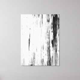 Impressão Em Tela Arte Abstrato branca e preta com "picada de gelo"