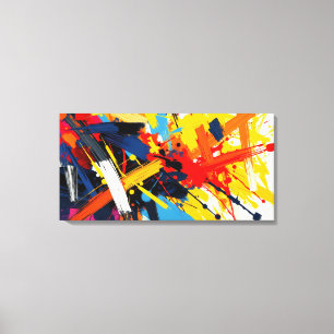 Impressão Em Tela Arte Abstrato Colorida -