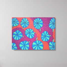 Impressão Em Tela Arte Abstrato colorida em tons quentes e Legal