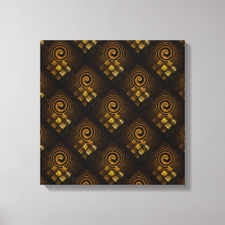 Impressão Em Tela Arte abstrato elegante moderno boho dourado padrão