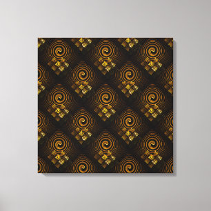 Impressão Em Tela Arte abstrato elegante moderno boho dourado padrão