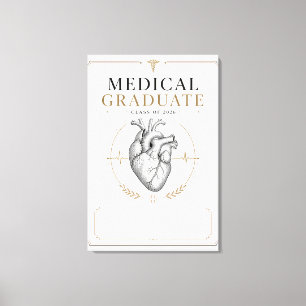 Impressão Em Tela Arte Anatômica de Graduado Médico Personalizado 20