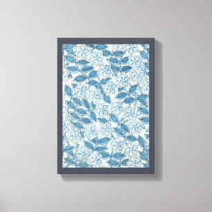 Impressão Em Tela Arte Antiga Novo Periwinkle Flores em um Jardim