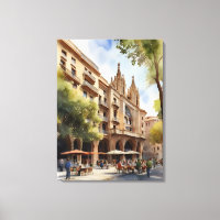 Arte aquarela de Barcelona