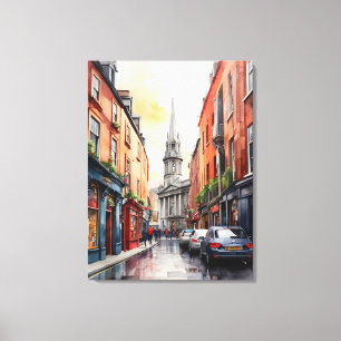 Impressão Em Tela Arte aquarela de Dublin