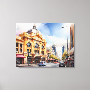 Impressão Em Tela arte aquarela Melbourne