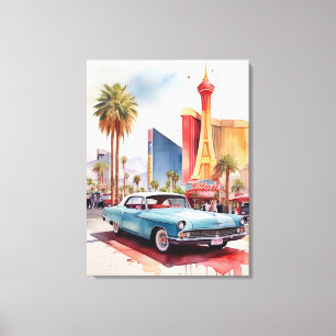 Impressão Em Tela Arte aquosa de Las Vegas