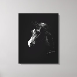 Impressão Em Tela Arte árabe negra clássica (opção Menor)