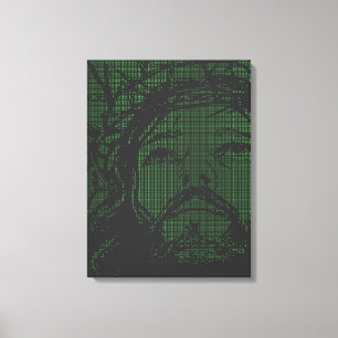 Impressão Em Tela Arte ASCII Jesus Coroa de Espinhos João 19:30