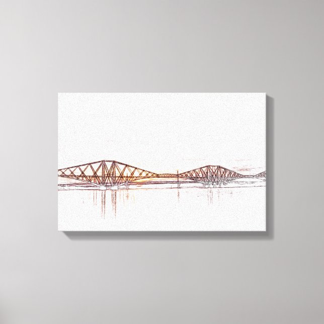 Impressão Em Tela Arte Atmosférica da Ponte Forth (Frente)