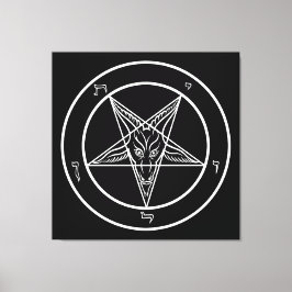 Impressão Em Tela Arte Baphomet HUGE 40"x40" em Canvass Estendido