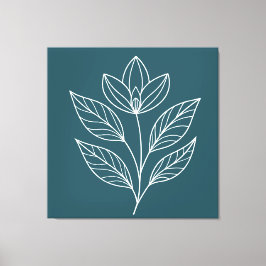 Impressão Em Tela Arte botânica minimalista