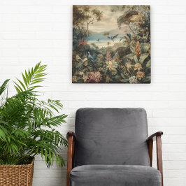 Impressão Em Tela Arte Botânica Tropical Vintage Paraíso |