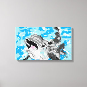 Impressão Em Tela Arte canvas: Golfinho em Jogo