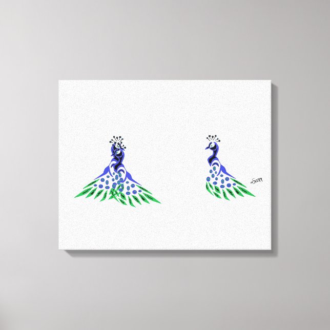 Impressão Em Tela Arte canvas: Peacocks (Frente)