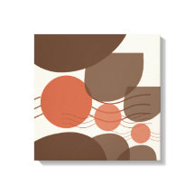 Arte castanha e Abstrato vermelha