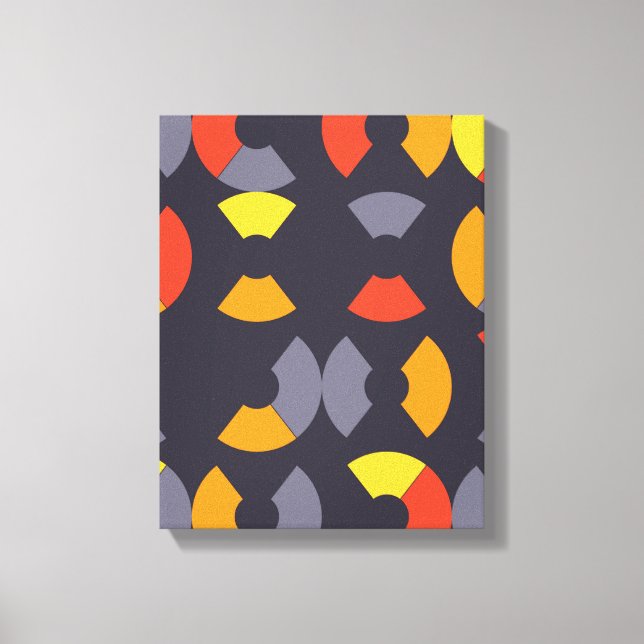 Impressão Em Tela Arte circular colorida, legal, moderna, urbana (Frente)