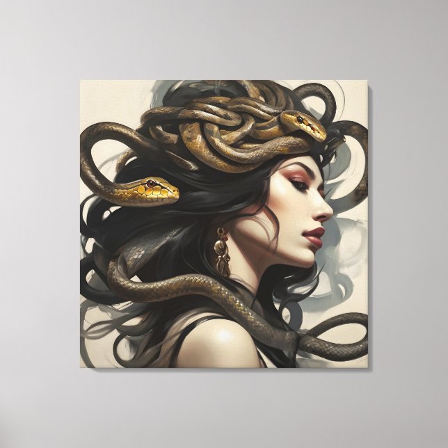 Impressão Em Tela arte cobra mulher (Frente)