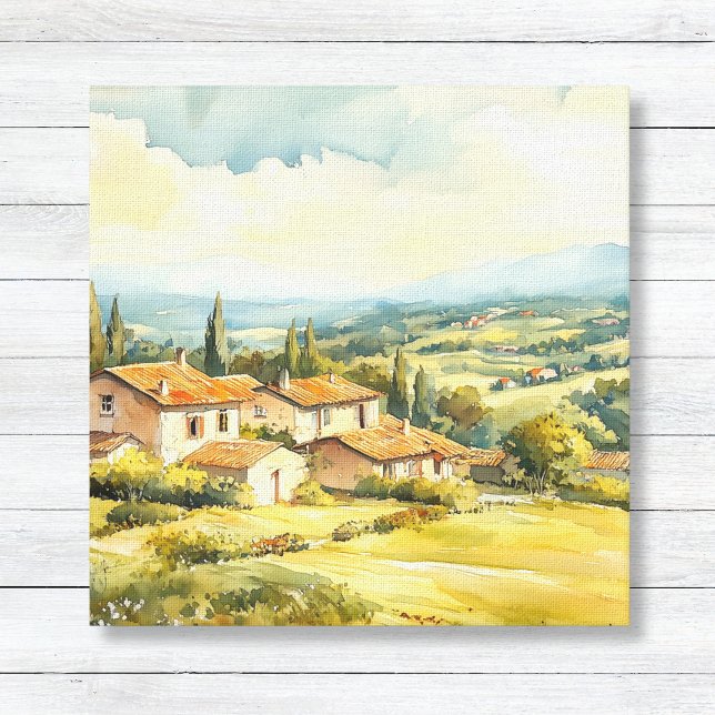 Impressão Em Tela Arte Colinas Rolante na França (French Countryside Canvas Art Print for Kitchen, Dining or Living Room Wall decor)