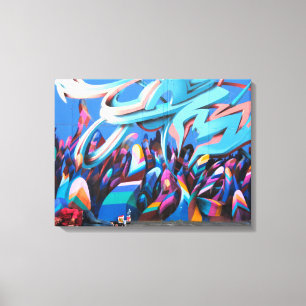 Impressão Em Tela Arte Colorida de grafite urbano