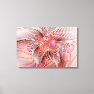 Impressão Em Tela Arte colorida do Fractal da fantasia da borboleta