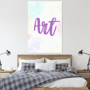 Impressão Em Tela Arte Colorida em Aquarela