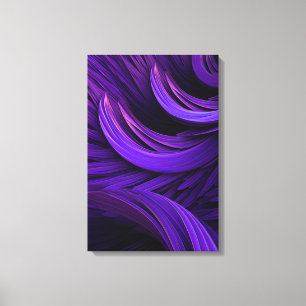 Impressão Em Tela Arte Contemporânea Abstrato Roxos Modernos