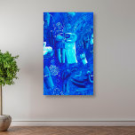 Impressão Em Tela Arte Contemporânea de Pintura de Casamento Azul<br><div class="desc">Casamento Azul. Uma pintura contemporânea de um casamento criada pela artista Julie Nicholls©.</div>
