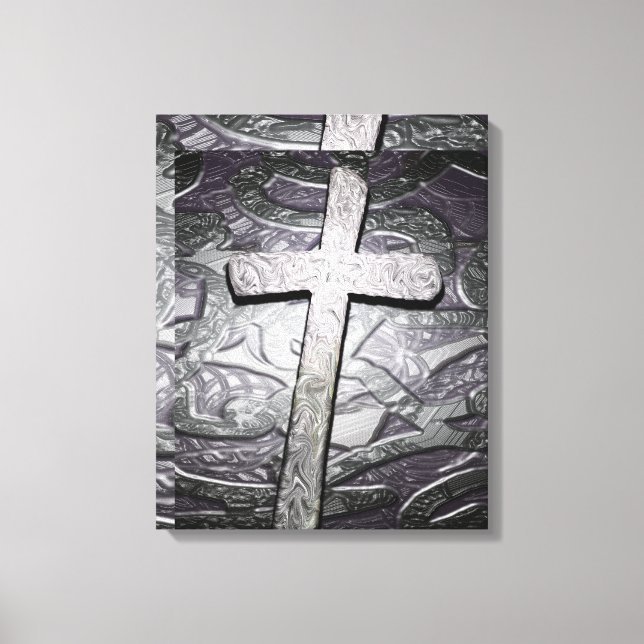 Impressão Em Tela Arte Cruzada Cristã (Frente)