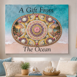 Impressão Em Tela Arte da Deusa Náutica Espiritual do Oceano